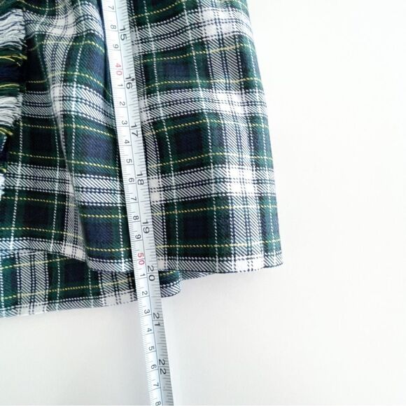 Halpern's Dark Academia Blue Plaid Kilt Skirt Safety Pin Women's 28 - 29 Vintage - Picture 6 of 6